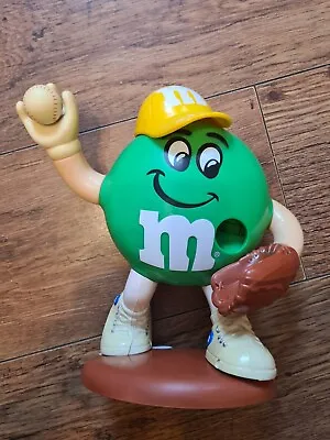 £35 • Buy Vintage Mars M&Ms Candy Sweets Chocolate Dispenser Large Green Baseball 2000s