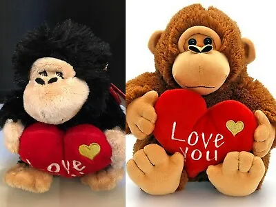 Keel Toys Monkey With Heart Plush Soft Toy 16cm Brand New Free P&P • £7.99