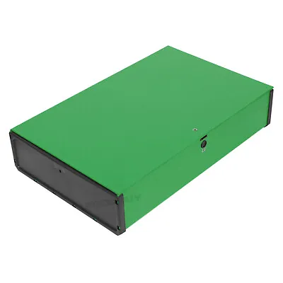 Green A4 Foolscap Cardboard Box File Paper Document Folder Office Storage Case • £76