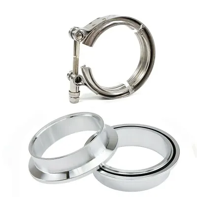 3  V Band Clamp + Male Female Flanges + O-Ring Kit For Universal Pipe • $31.99