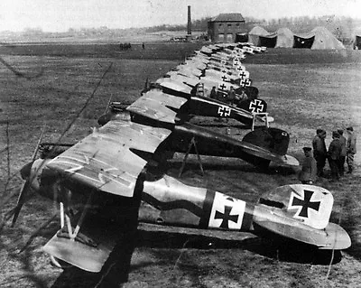 New 8x10 World War I Photo: Airplanes Of Jagdstaffel Or Jasta 11 Flying Circus • $11.99