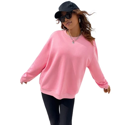 $13.95 • Buy Womens Pullover Sweatshirt Casual Loose Activewear Fleece Sweater Hoodie Tops