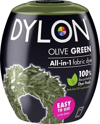 DYLON Washing Machine Fabric Dye Pod For Clothes & Soft Furnishings– Olive Green • £7.50