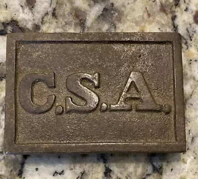 CSA Confederate Atlanta Plate Buckle - Cast From A Dug Original! Ground Aged! • $249