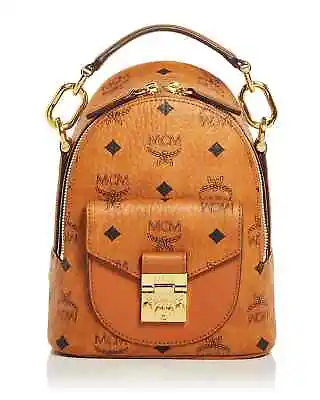 MCM Patricia Visetos Mini Backpack Cognac Brown • $319.99