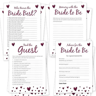 Hen Night Party Games Accessories | Who Knows The Bride Best | Advice To Bride • £2.49