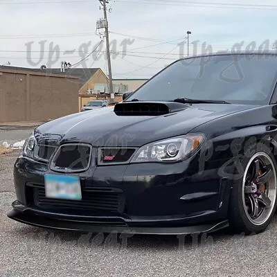 For 06-07 Subaru Impreza WRX STi Painted Black Front Bumper Spoiler Splitter Lip • $66.50