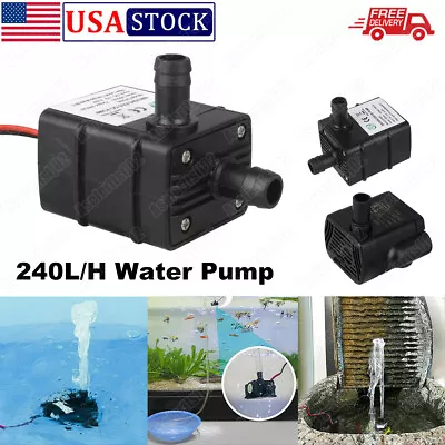 240L/H Mini Water Pump Quiet 12V USB Brushless Motor Submersible Pool Water Pump • $9.88
