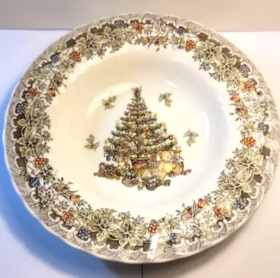 Vintage Myott Factory Archive Illustrations Queens Seasons Greetings Bowl 8.5'' • $7