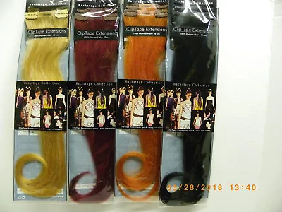 NEW Balmain 100% Human Hair Clip/Tape Extension Natural Straight 40cm 15.8  2pc. • $21.24