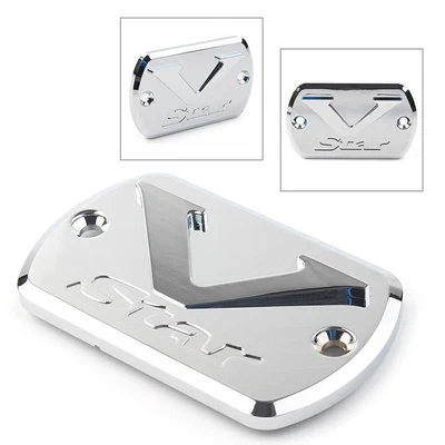 $16.79 • Buy Front Brake Fluid Cap Reservoir Cover Chrome For Yamaha V Star XVS 650/950/1100