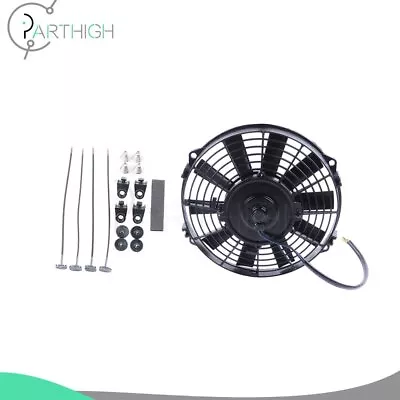 Black Universal 9  Inch Radiator Condenser Cooling Fan Assembly Car Electric • $23.60