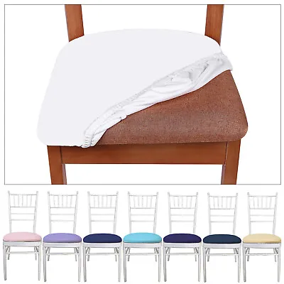 Dining Chair Seat Cover Round Elastic Chiavari Cushion Pad Covers Home Decor • $4.84