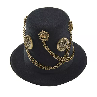 Steampunk Women Fascinator Victorian Gothic Girls Floral Gear Mini Tops Hat • $17.99