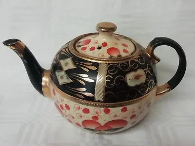 £15 • Buy Antique Victorian Hand Painted Gaudy Welsh Imari Teapot Circa 1860