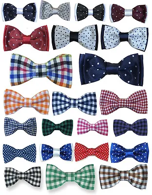 Boys Quality Bow Ties Boys Check Bow Tie Kids Polka Dot Bow Tie Children Bow • £3.99