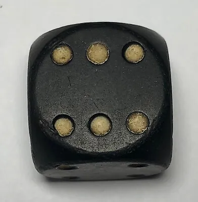 Vintage .87” Opaque Black Bakelite Single Dice  • $39