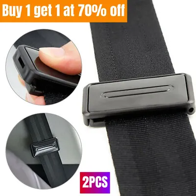 1 Pair Universal Car Seat Belt Adjuster Buckle Relax Shoulder Neck Safety Clips • £3.40