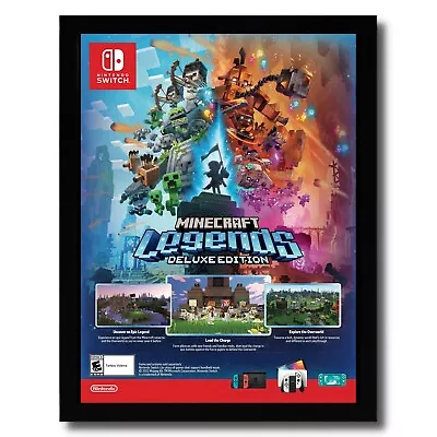 2022 Minecraft Legends Framed Print Ad/Poster PS5 Xbox Series X Nintendo Switch • £53.50