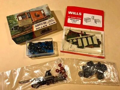 £3 • Buy Airfix 00 Scale Brake Van  Kit +  Wills Grotty Huts & Privy Kit + Spares Parts.
