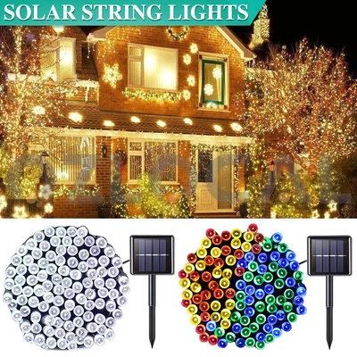 $27.79 • Buy Solar Fairy String Lights 100/200/500 LED Outdoor Garden Christmas Party Decor