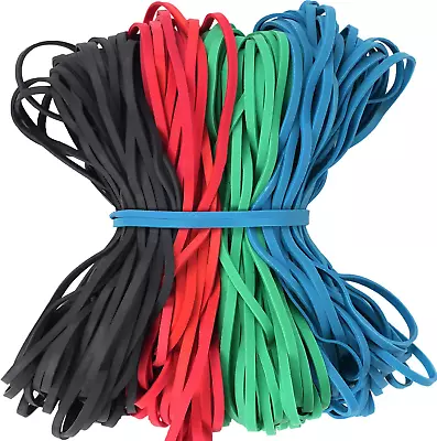 140 Pack Large Rubber Bands Heavy Duty Big Rubber Band Size #117 Colored 7x1/8'' • $25.11