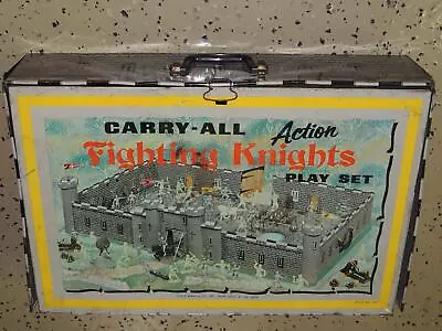  Vintage Marx Carry All Action Fighting Knights Play Set Tin Litho  • $89.99