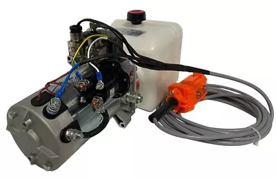 Hydraulic Pump For Dump Trailer 12 Volt DC Power Unit Double Acting 6 Qt Tank • $331.50