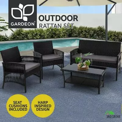$288.15 • Buy RETURNs Gardeon Garden Furniture Outdoor Setting Rattan Chair Table Wicker Patio