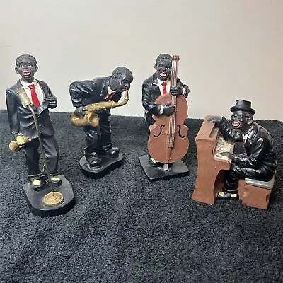 Jazz Band Ensemble Figurine African American Singer Set Of 4 • £49.99