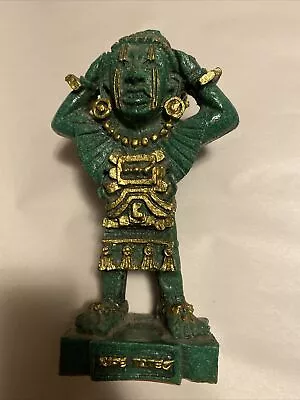 AZTEC Warrior STATUE Sculpture Mayan -JADE GREEN /  Tribal • $13.95