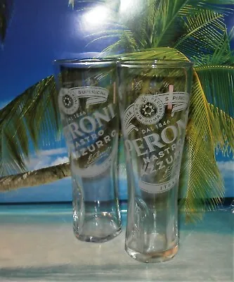 £9.95 • Buy 2 X Peroni Half Pint Glasses 10oz Brand New 100% CE Stamped Genuine Official