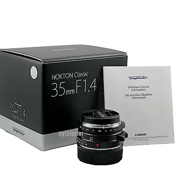New VOIGTLANDER NOKTON Classic 35mm F1.4 II SC Single Coating VM Mount Lens • $523.14