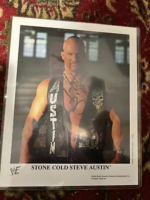 Vintage Stone Cold Steve Austin Promo Autographed Photo W/COA WWF 90s 3:16 WWE • $189.99