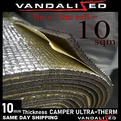 Camper Van Insulation Foam Soundproof Closed Cell Self-adhesive 10mm X 10m Vw T6 • £76.98