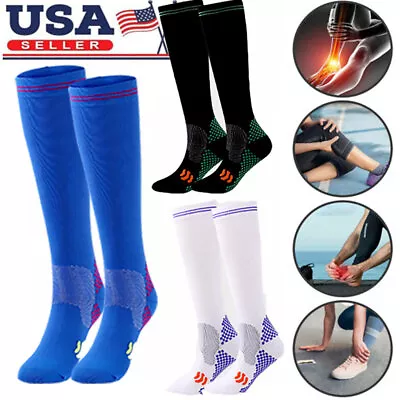 Calf Compression Socks 20-30mmHg Leg Sport Support Miracle Men Women S&M/L&XL • $19.98