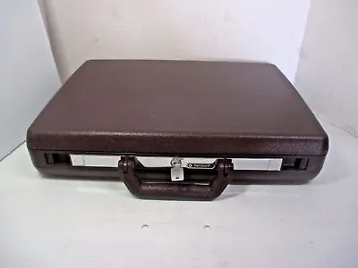 Vintage SAMSONITE Delegate Dark Brown Hard Shell Briefcase Attache Luggage / Key • $45