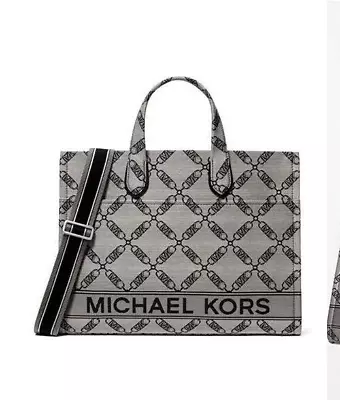 NWT $358 Michael Kors Gigi Large Grab Empire Logo Jacquard Tote Bag • $219.99