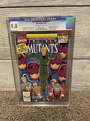 New Mutants Annual #6 CGC 9.8 White Pages 1st Shatterstar Appearance Marvel!!! • £113.52