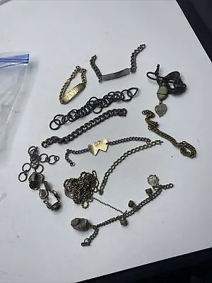 Metal Detector Finds Lot Bracelet Pieces Parts Cleaned Hearts Dog MK • $19.99