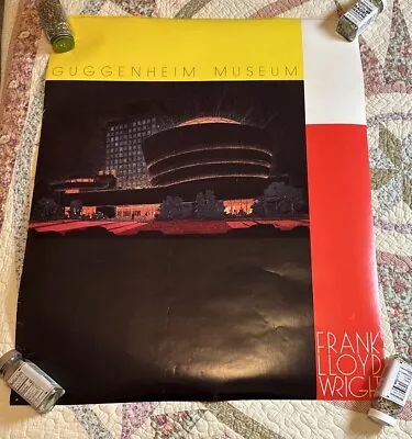 Vintage 1986 Frank Lloyd Wright Guggenheim Museum Poster Pre-owned  • $75