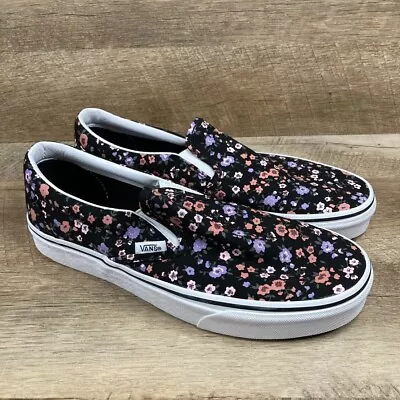 VANS Classic Slip-On Floral Covered Ditsy/True White Shoes Women's Size 9.5 NEW • $54.79