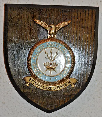 NATO Second Allied Tactical Air Force Mess Wall Plaque Shield 2ATAF 2nd RAF • £35