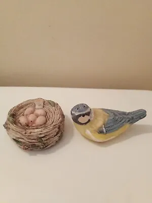 Hallmark Marjolein Bastin Ceramic Bird Nest Salt And Pepper Shakers • $6