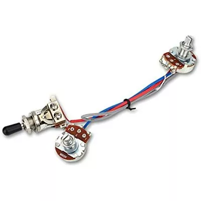 Guitar Wiring Harness Kit 1 Volume Tone 3 Way Toggle Switch 500K For Electric • $20.93