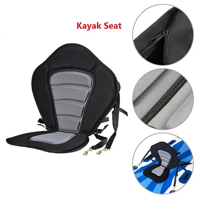 Adjustable Black Sit On Top Kayak Seat Canoe Thick Back Rest Support Cushion • £20.66