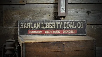 Custom Danger Coal Mine Sign - Rustic Hand Made Vintage Wooden • $54