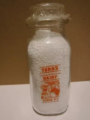 1/2 Pint Tarr's Dairy Milk Bottle Geneva NY • $12