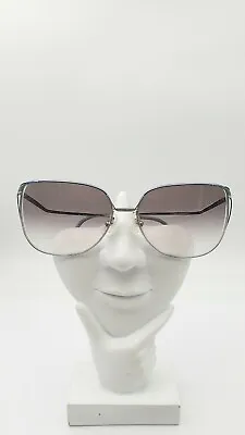 Vintage Nikon 4605 Blue Silver Metal Oval Sunglasses FRAMES ONLY France • $20.40