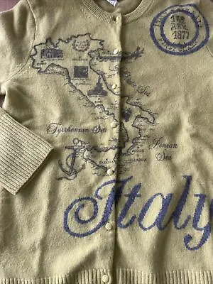 186  Rare Vintage J Crew Italy Cashmere Wool Cardigan Sweater S • $79